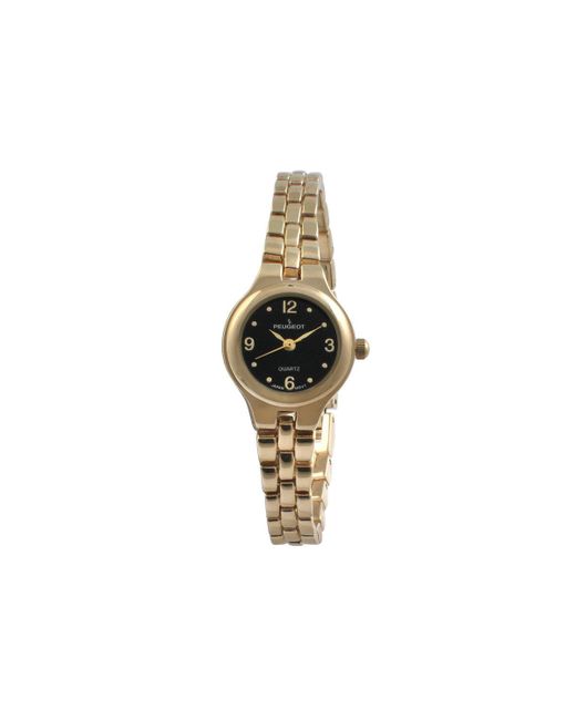 Peugeot Small Face Tone Link Watch with Metal Bracelet