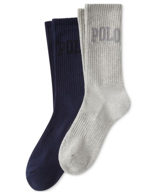 Polo Ralph Lauren 2-Pk. Tonal Logo Crew Socks