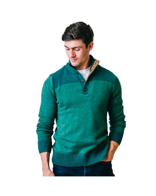 Hope & Henry Organic Cotton Contrast Sweater with Elbow Patches
