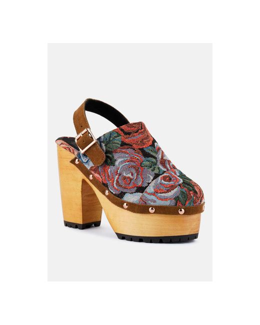 Rag & Co Mural Tapestry Handcrafted Clogs