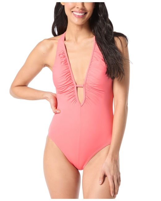 Vince Camuto Plunge Cutout One-Piece Swimsuit