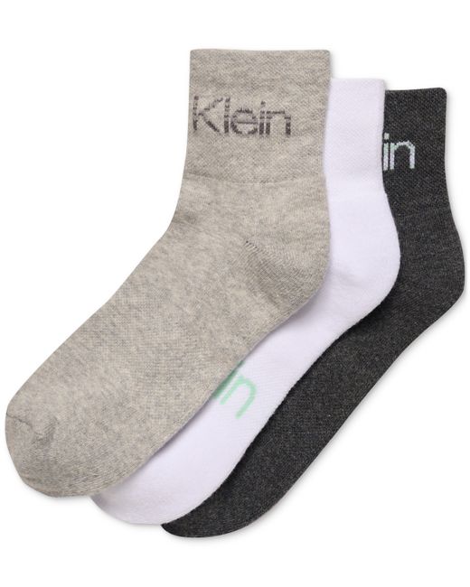 Calvin Klein 3-Pk. Cushion High Top Quarter Socks