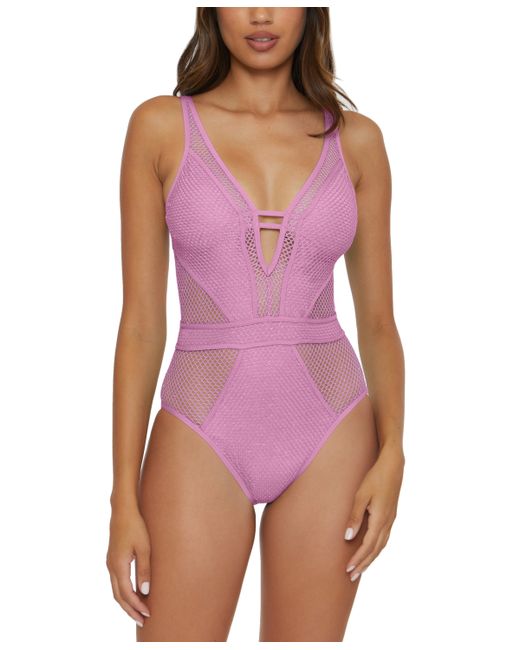 Becca Network Plunge-Neck One-Piece Swimsuit