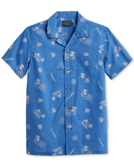Pendleton Aloha Island Print Short Sleeve Button-Front Shirt