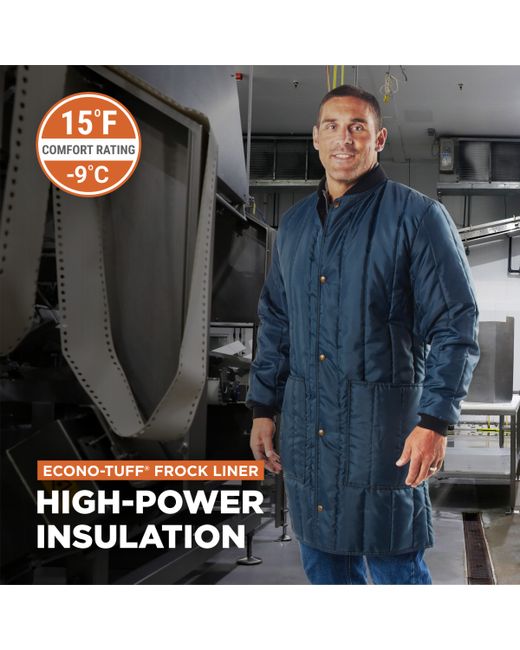 Refrigiwear Big Tall Econo-Tuff Frock Liner Warm Lightweight Insulated Workwear Coat