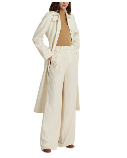 Lauren Ralph Lauren Wool Blend Maxi Belted Wrap Coat