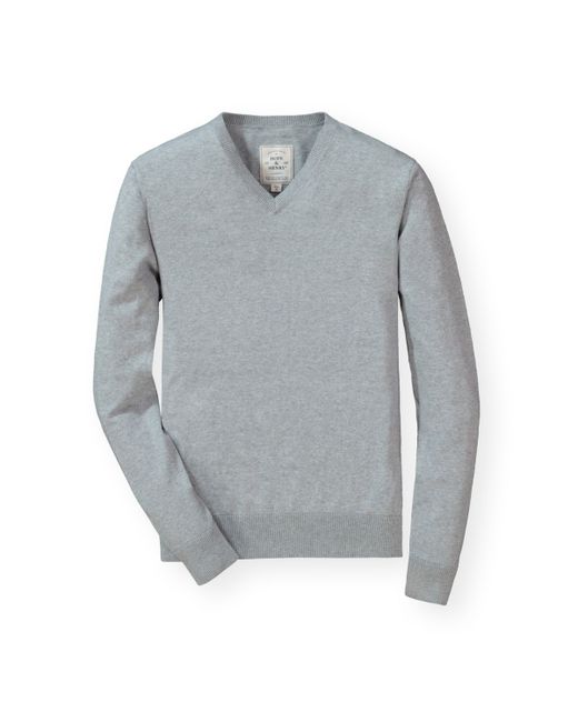 Hope & Henry Fine Gauge V-Neck Pullover Sweater