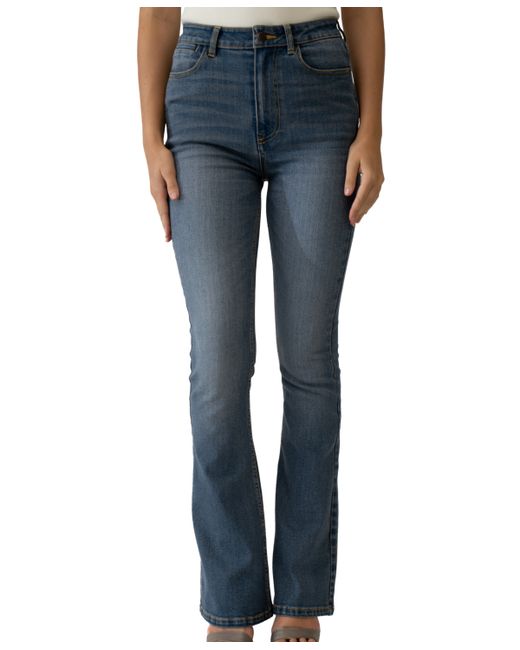 Adrienne Landau High-Rise Flare-Leg Jeans