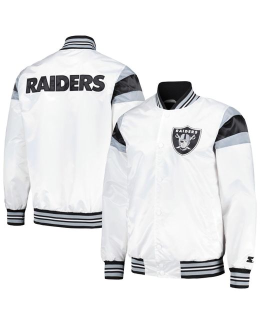 Starter Las Vegas Raiders Satin Full-Snap Varsity Jacket
