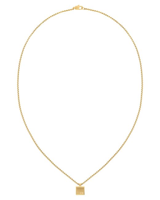 Calvin Klein Square Pendant Necklace
