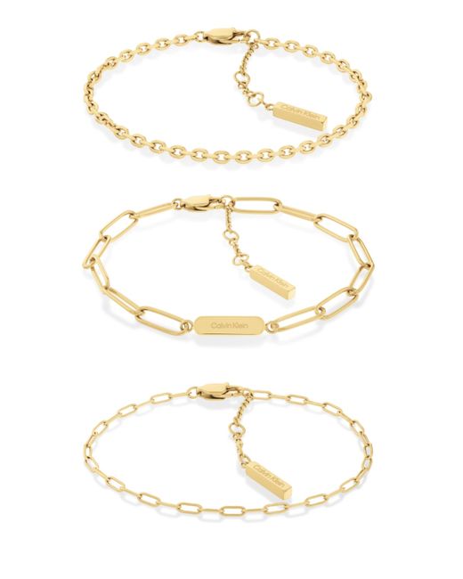Calvin Klein Stainless Steel Chain Bracelet Gift Set 3 Piece