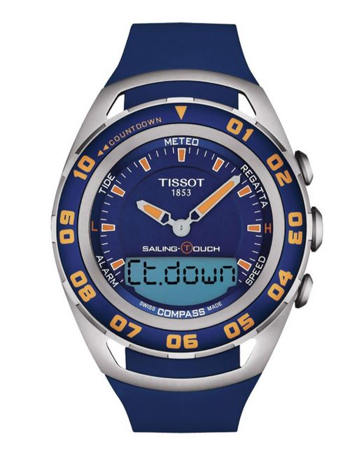 Tissot Swiss Sailing Touch Rubber Strap Watch 45mm
