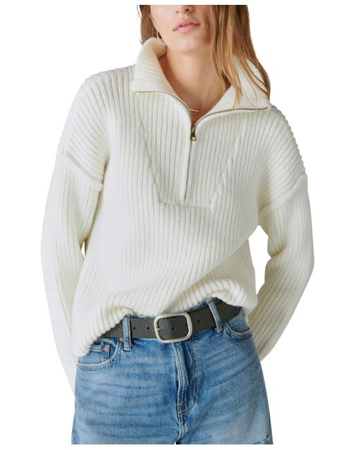 Lucky Brand Half-Zip Knit Pullover Sweater