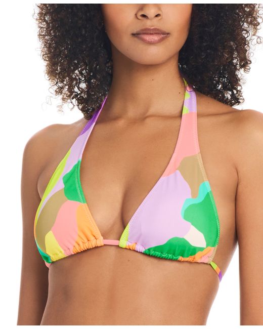 Sanctuary Printed Slider Triangle Bikini Top