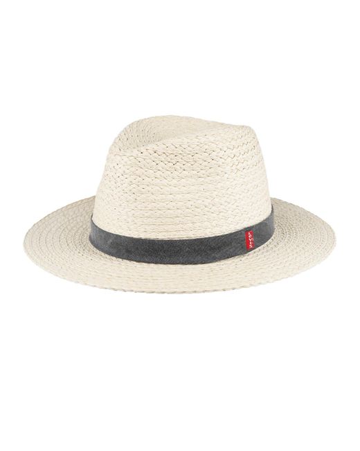 Levi's Straw Panama Hat with Denim Washed Band