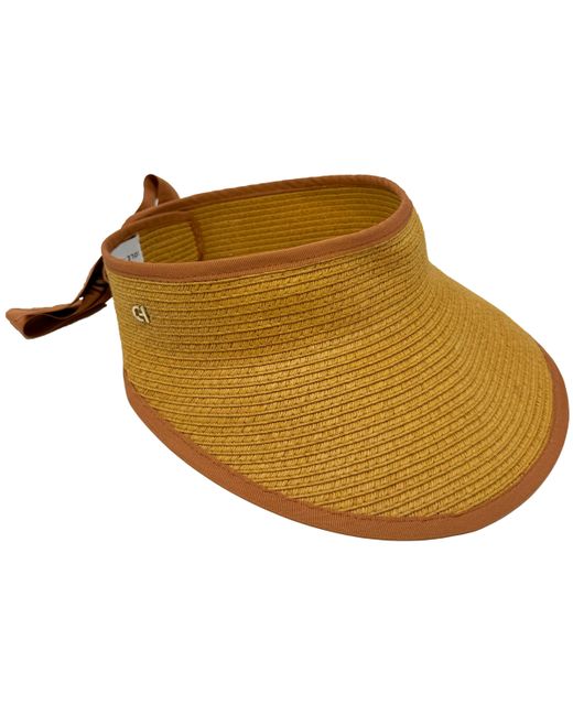Cole Haan Packable Straw Visor Hat
