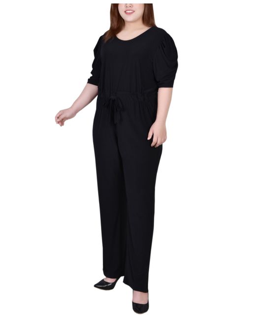 Ny Collection Plus Elbow Sleeve Jumpsuit