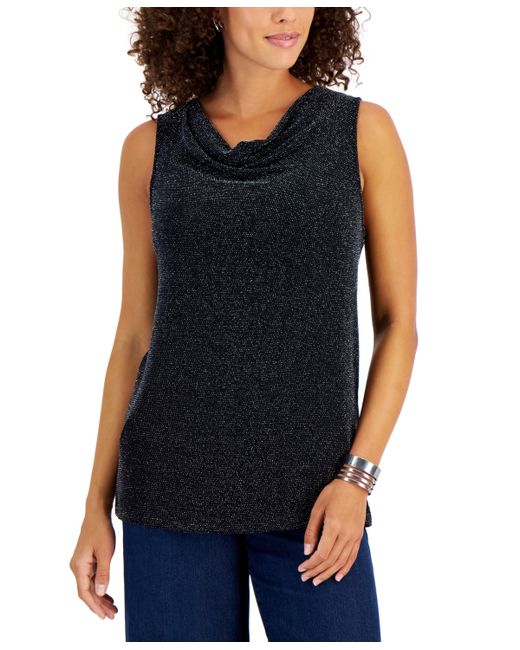 Jm Collection Cowl-Neck Sleeveless Knit Top Created for
