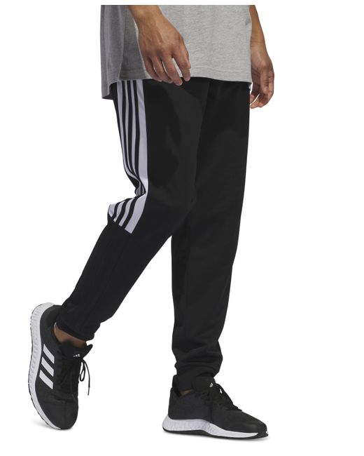 Adidas Essentials Regular-Fit Colorblocked Tricot Joggers Wht