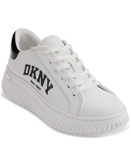 Dkny Leon Lace-Up Logo Sneakers Black