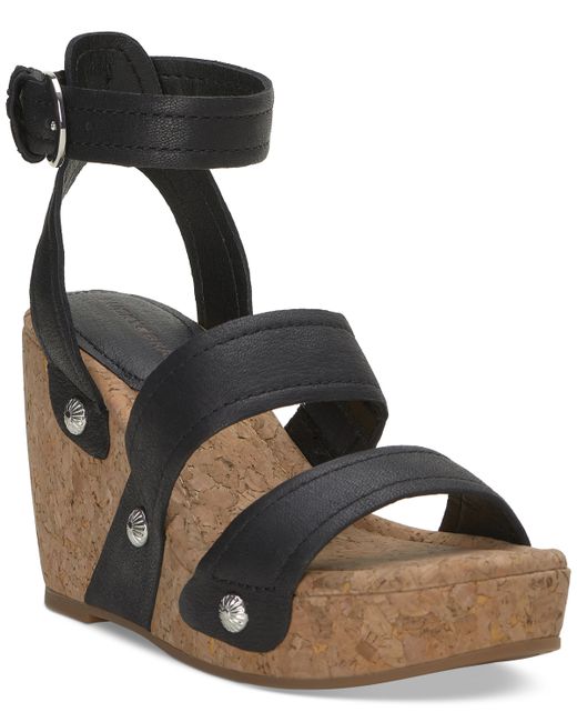 Lucky Brand Valintina Strappy Platform Wedge Sandals