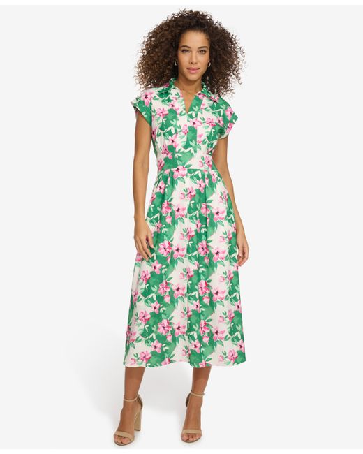 Kensie Floral-Print Midi Dress