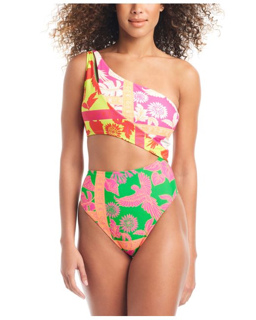 Bar III One-Shoulder Cut-Out One-Piece Swimsuit Created for