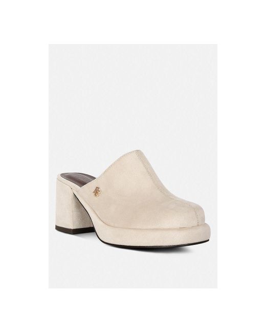 Rag & Co Delaunay Suede Heeled Mules