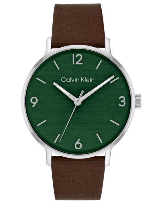 Calvin Klein Modern Brown Leather Watch 42mm