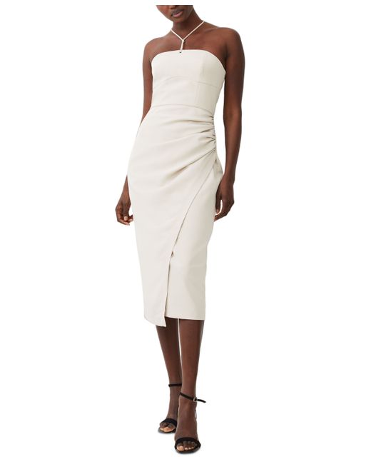 French Connection Echo Crepe Halter Midi Dress