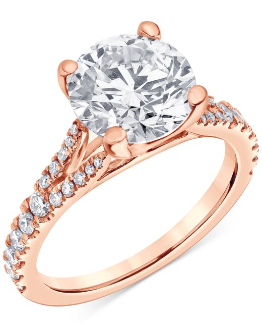 Badgley Mischka Certified Lab Grown Diamond Split Shank Engagement Ring 3-3/8 ct. t.w. 14k Gold