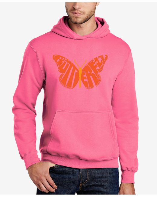 La Pop Art Butterfly Word Art Hooded Sweatshirt