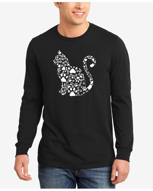 La Pop Art Cat Claws Word Art Long Sleeve T-Shirt