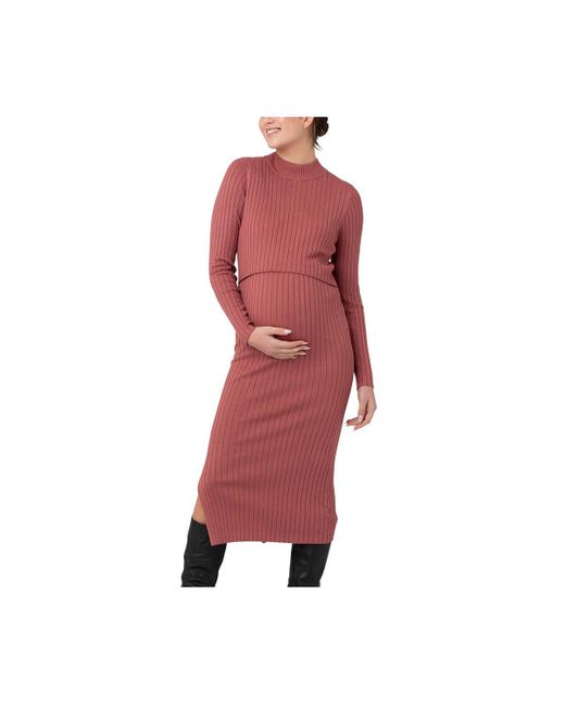 Ripe Maternity Maternity Ripe Nella Rib Nursing Knit Dress