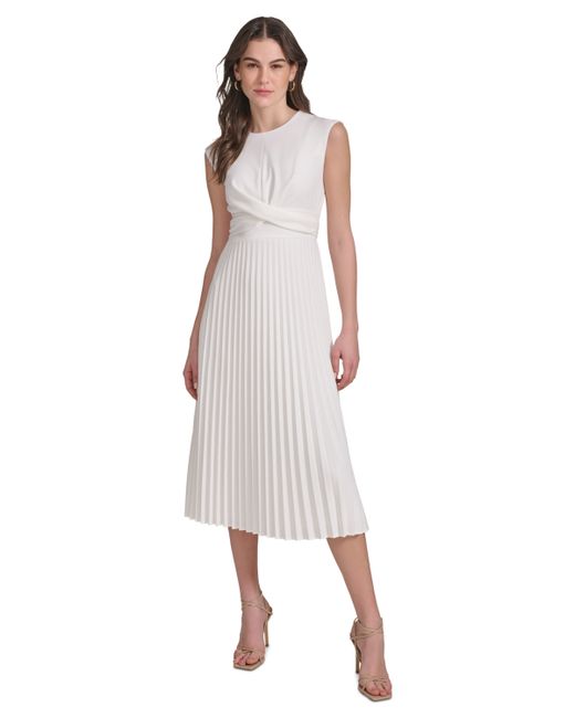 Calvin Klein Pleated A-Line Dress