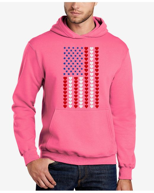 La Pop Art Heart Flag Word Art Hooded Sweatshirt