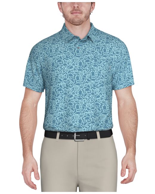 PGA Tour Sea Life Short Sleeve Performance Golf Polo Shirt
