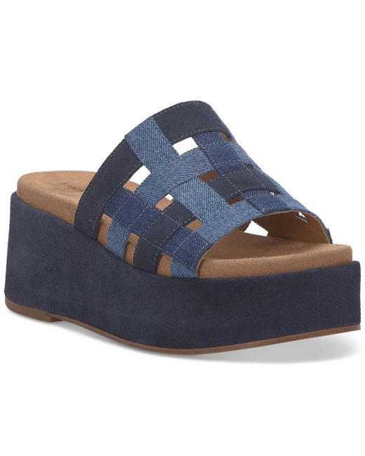 Lucky Brand Ulrich Strappy Woven Flatform Wedge Sandals