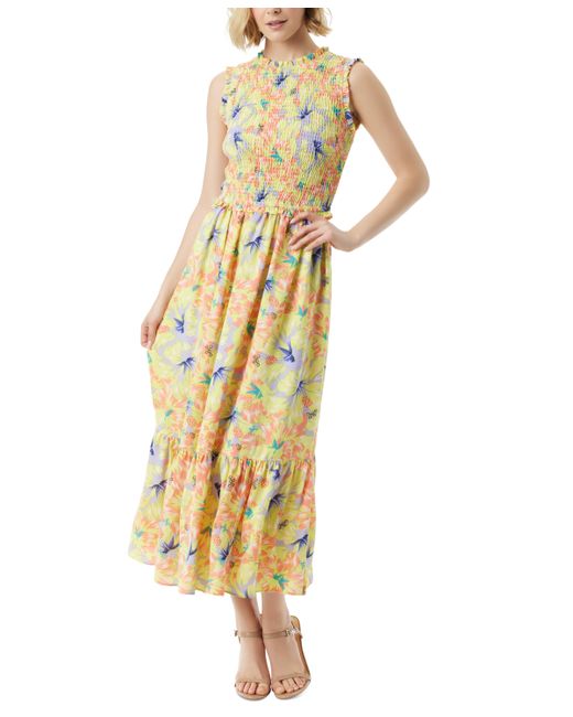 Jessica Simpson Mira Print Smocked Maxi Dress