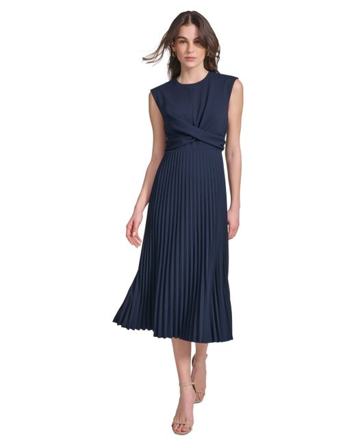 Calvin Klein Pleated A-Line Dress
