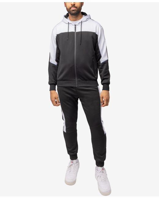 X-Ray Zip Up Hoodie Track Suit whit