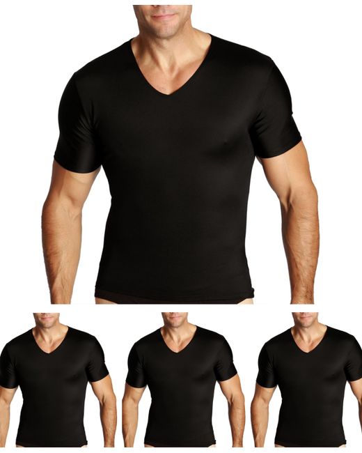 Instaslim Big Tall Insta Slim 3 Pack Compression Short Sleeve V-Neck T-Shirts