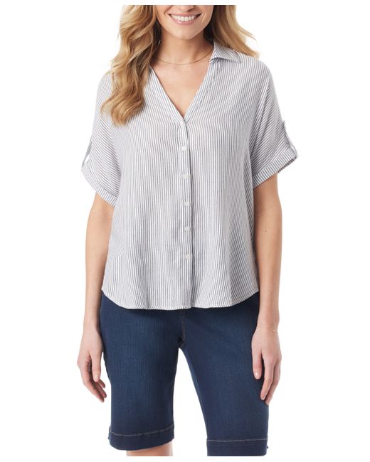 Gloria Vanderbilt Demi Short-Sleeve Button Front Shirt