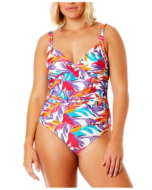 Anne Cole Tropical-Print One-Piece Swimsuit