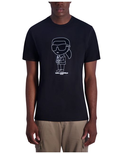 Karl Lagerfeld Slim Fit Short-Sleeve Large Karl Character Graphic T-Shirt