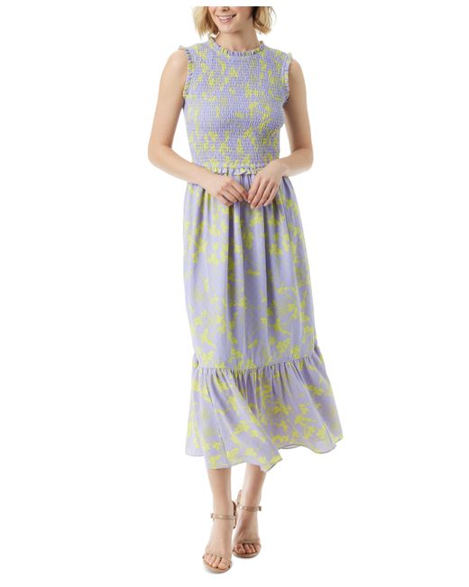 Jessica Simpson Mira Floral-Print Smocked Maxi Dress
