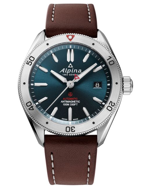 Alpina Swiss Automatic Alpiner 4 Leather Strap Watch 40mm