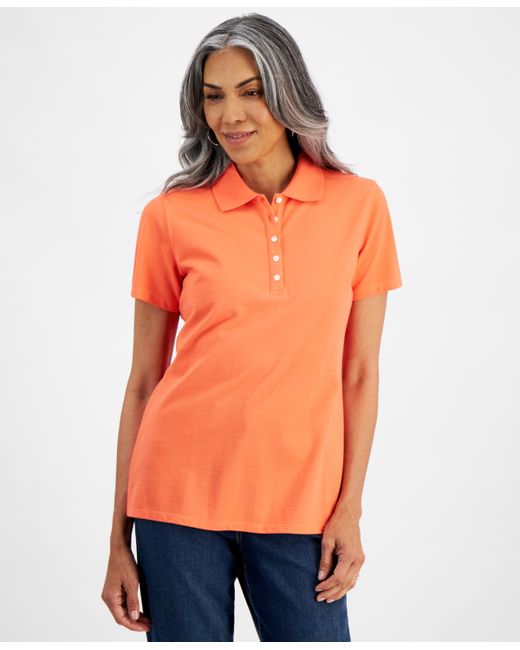 Style & Co Short-Sleeve Cotton Polo Shirt Created for