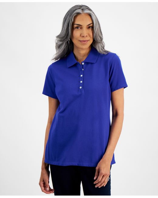Style & Co Short-Sleeve Cotton Polo Shirt Created for