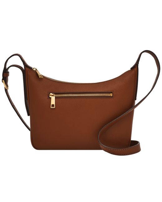 Fossil Cecilia Leather Top Zip Small Crossbody Bag